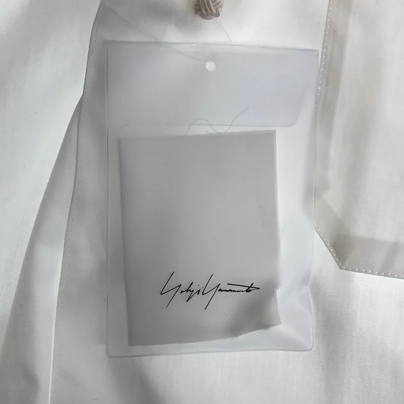 YOHJI YAMAMOTO / ヨウジヤマモト | 2024AW | 100/2 BROAD KNOT BUTTONS OPEN COLLAR SHIRT オープンカラーシャツ | 2 | メンズ