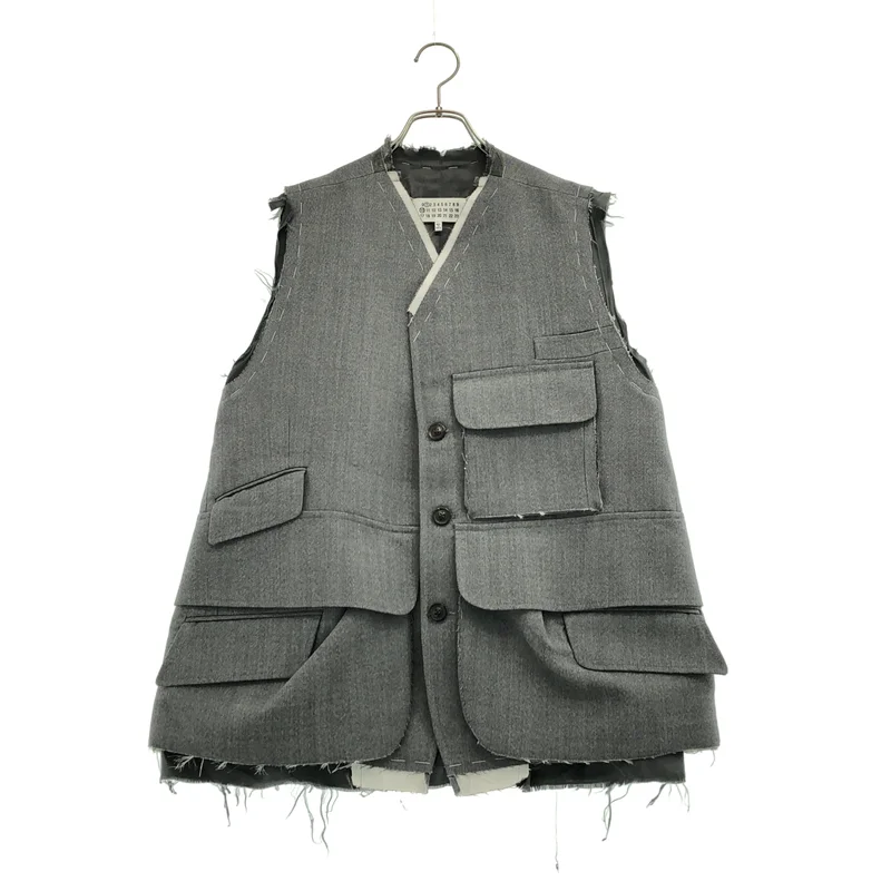 Maison Margiela / メゾンマルジェラ | 2025SS | Sleeveless Wool Jacket カーゴ ベスト | 46 | メンズ