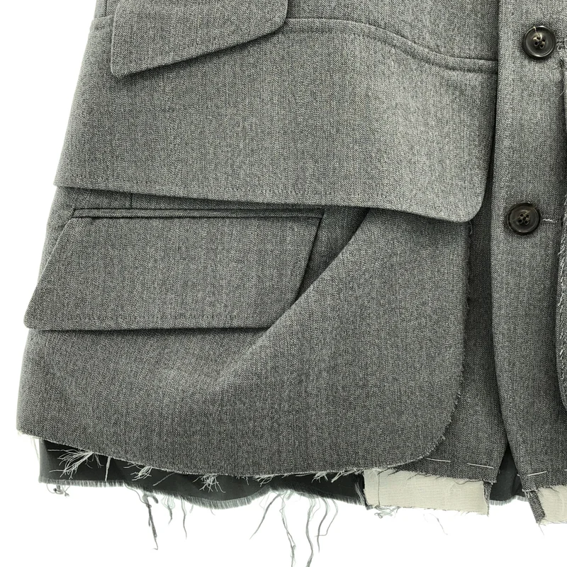 Maison Margiela / メゾンマルジェラ | 2025SS | Sleeveless Wool Jacket カーゴ ベスト | 46 | メンズ