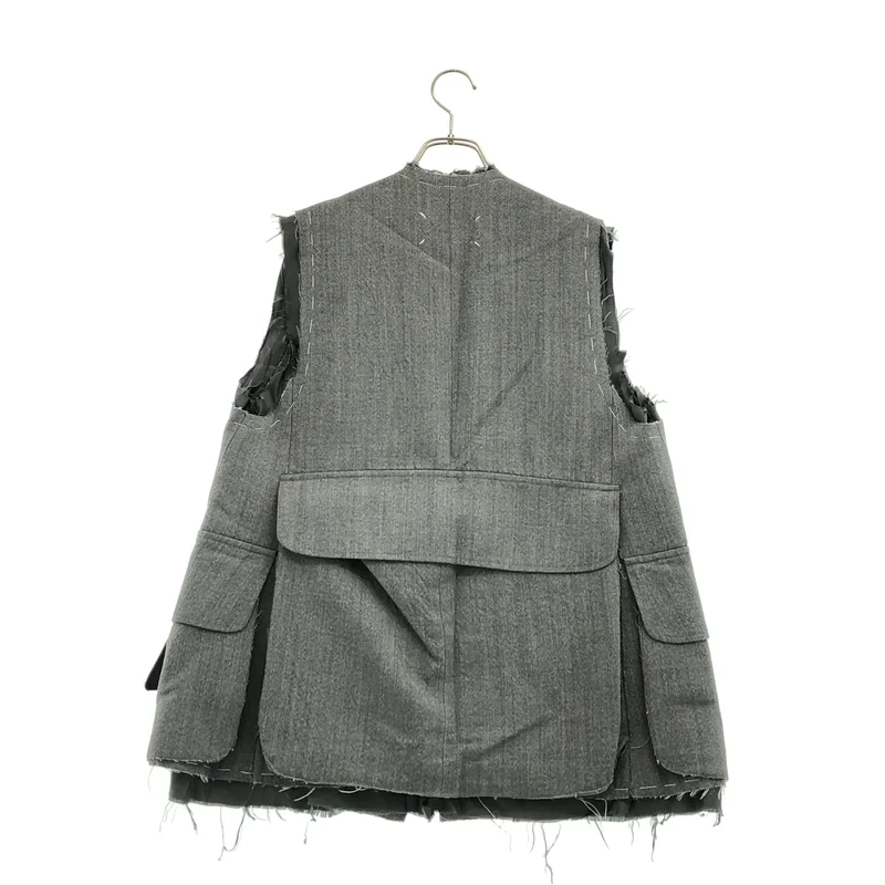 Maison Margiela / メゾンマルジェラ | 2025SS | Sleeveless Wool Jacket カーゴ ベスト | 46 | メンズ