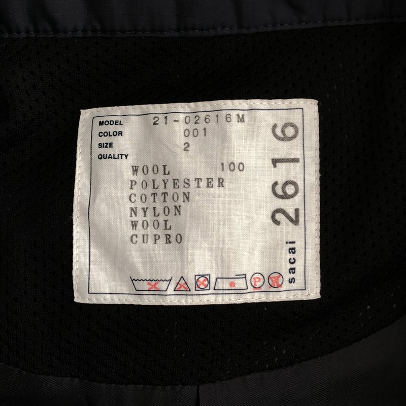 sacai / サカイ | Wool Melton Coat コート 21-02616M | 2 | メンズ