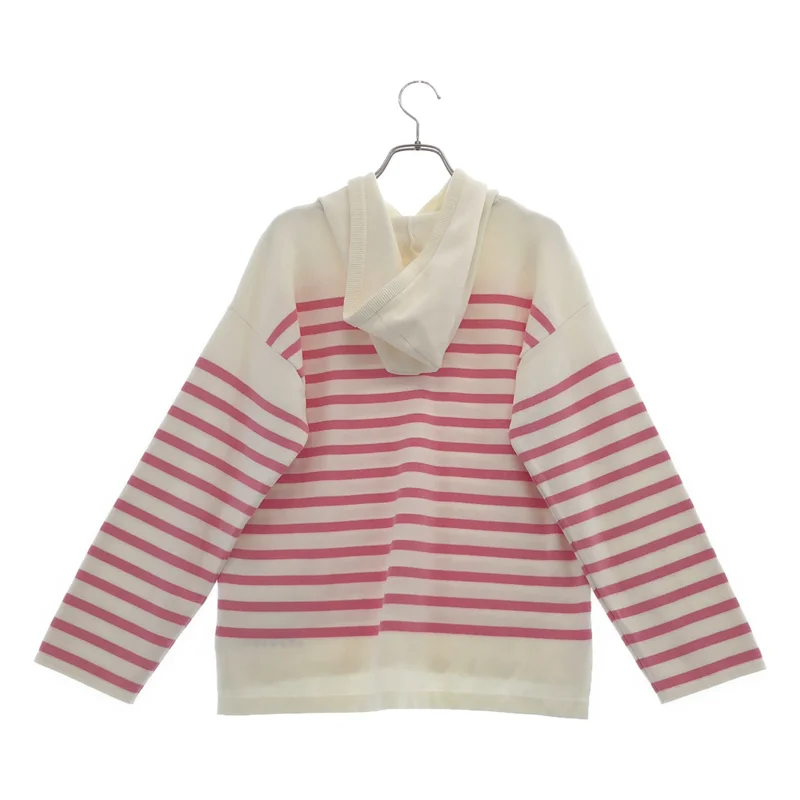LACOSTE / ラコステ | ミラノリブニット ボーダーフーディー | 34 | レディース