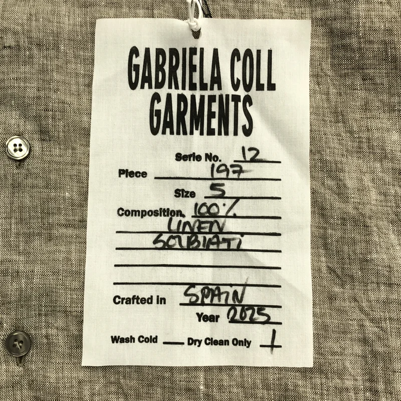 GABRIELA COLL GARMENTS / ガブリエラコールガーメンツ | 2025SS | NO.197 SOLBIATI LINEN SHIRT ソルビアティリネン オーバーサイズシャツ | 5 | メンズ