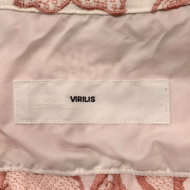 TOGA VIRILIS  / トーガビリリース | 2024SS | コットン フラワー刺しゅう オープンカラー 半袖シャツ | 44 | メンズ