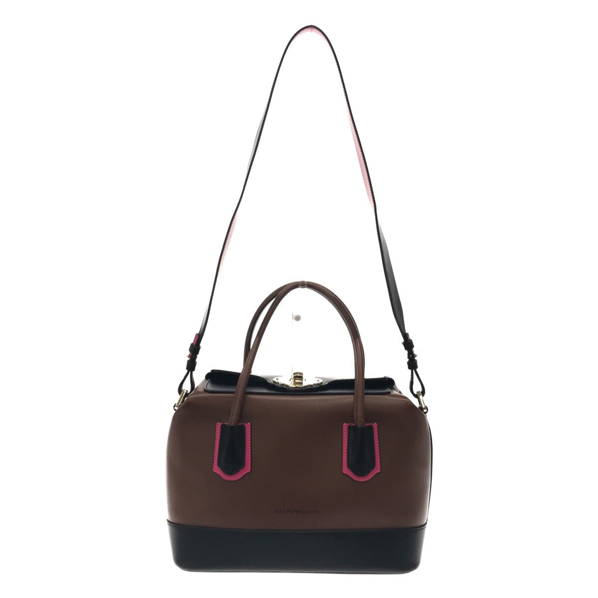 美品✨希少 エンポリオアルマーニ 2way ショルダー ボストンバッグ レザー 美品】 EMPORIO ARMANI / エンポリオアルマーニ | レザー ミニボストン