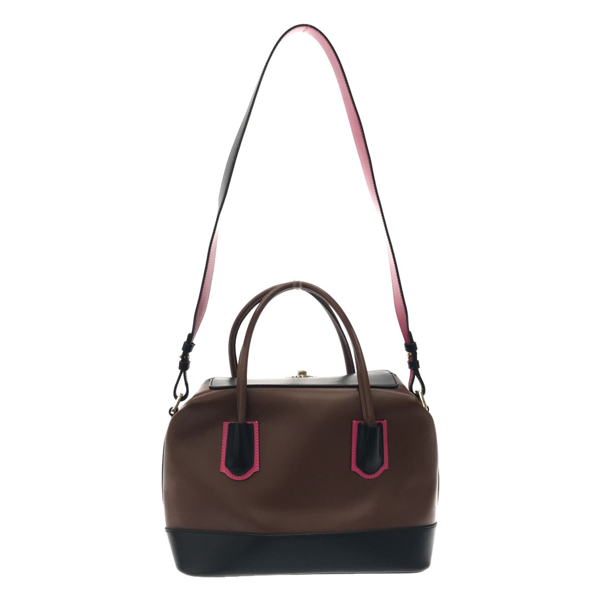 美品】 EMPORIO ARMANI / エンポリオアルマーニ | レザー ミニボストン