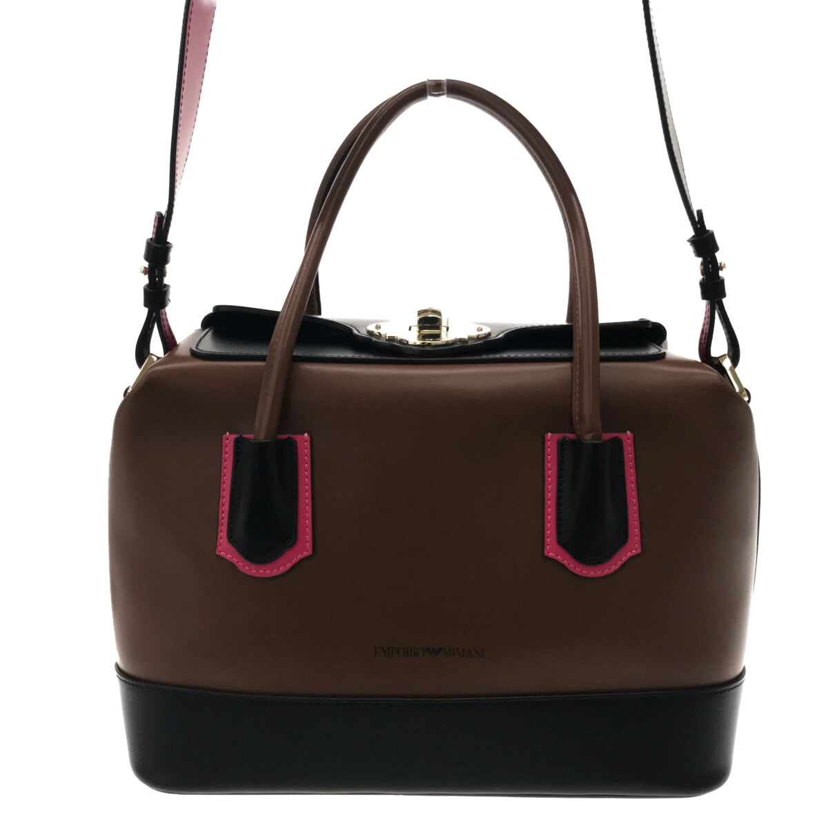 美品✨希少 エンポリオアルマーニ 2way ショルダー ボストンバッグ レザー 美品】 EMPORIO ARMANI / エンポリオアルマーニ | レザー ミニボストン