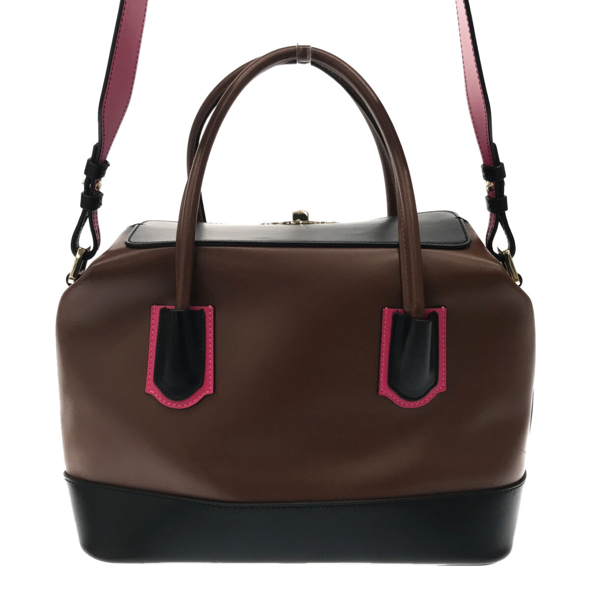 美品】 EMPORIO ARMANI / エンポリオアルマーニ | レザー ミニボストン