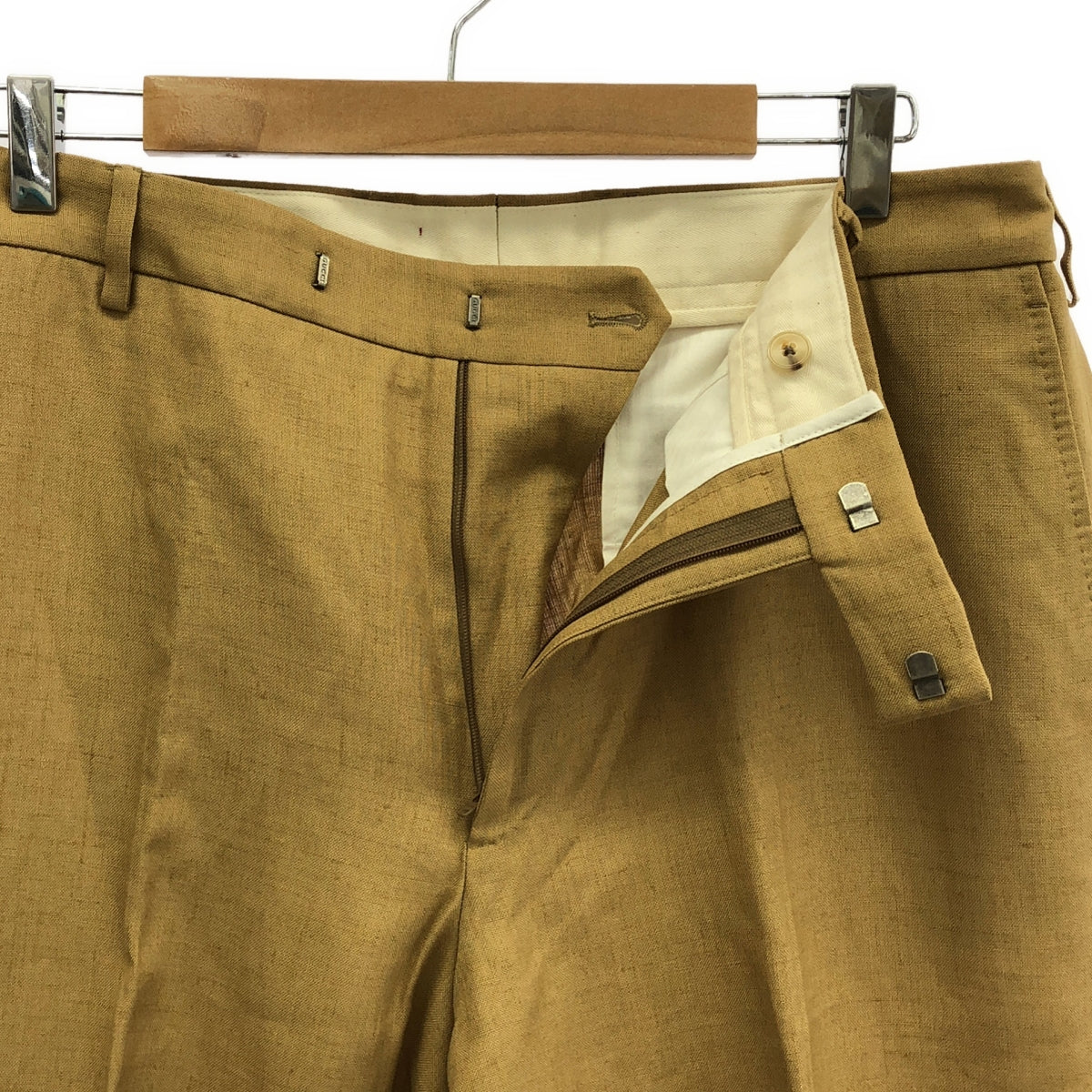 美品 グッチ GUCCI レーヨン × リネン テーパード スラックス パンツ 美品】 GUCCI / グッチ | レーヨン リネン スラックスパンツ | 52