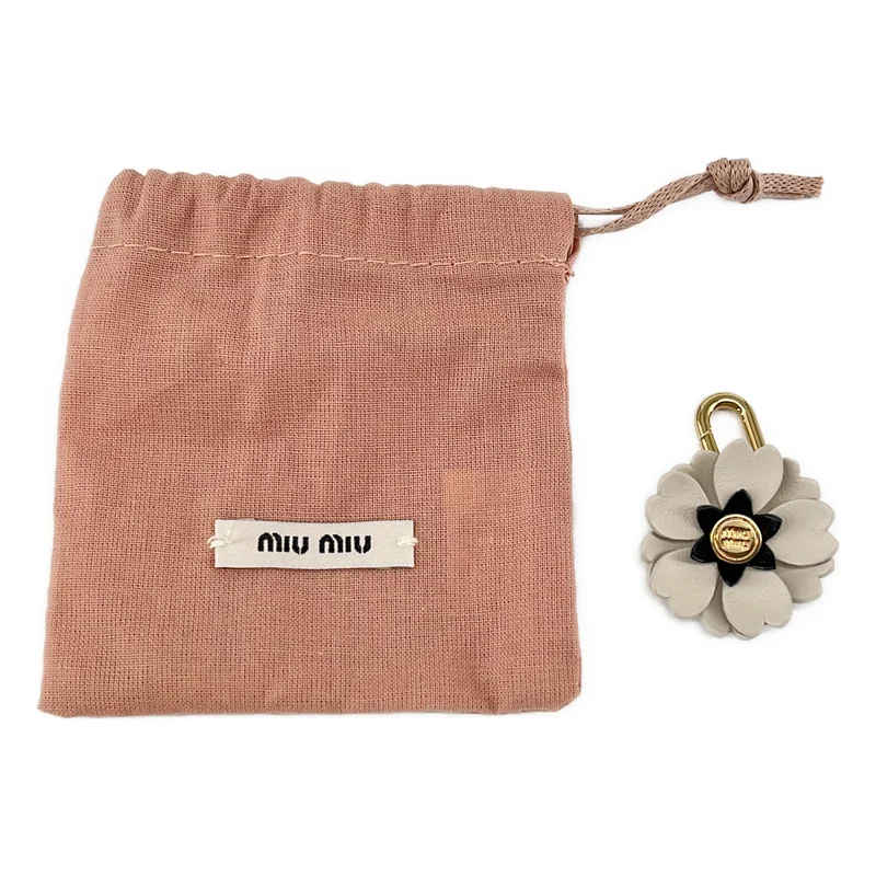 miu miu / ミュウミュウ | フラワーモチーフ レザー マイクロトリック |