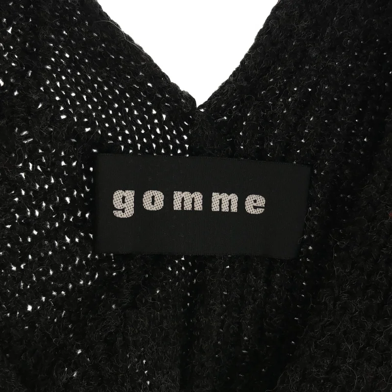 gomme / ゴム | ウール フリンジ ニットポンチョ | M | レディース