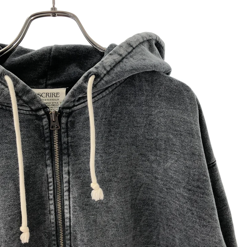 INSCRIRE / アンスクリア | 2024SS | W-Zip Bleach Sweat Parka / Wジップ ブリーチ加工 スウェットパーカー | MEDIUM | メンズ