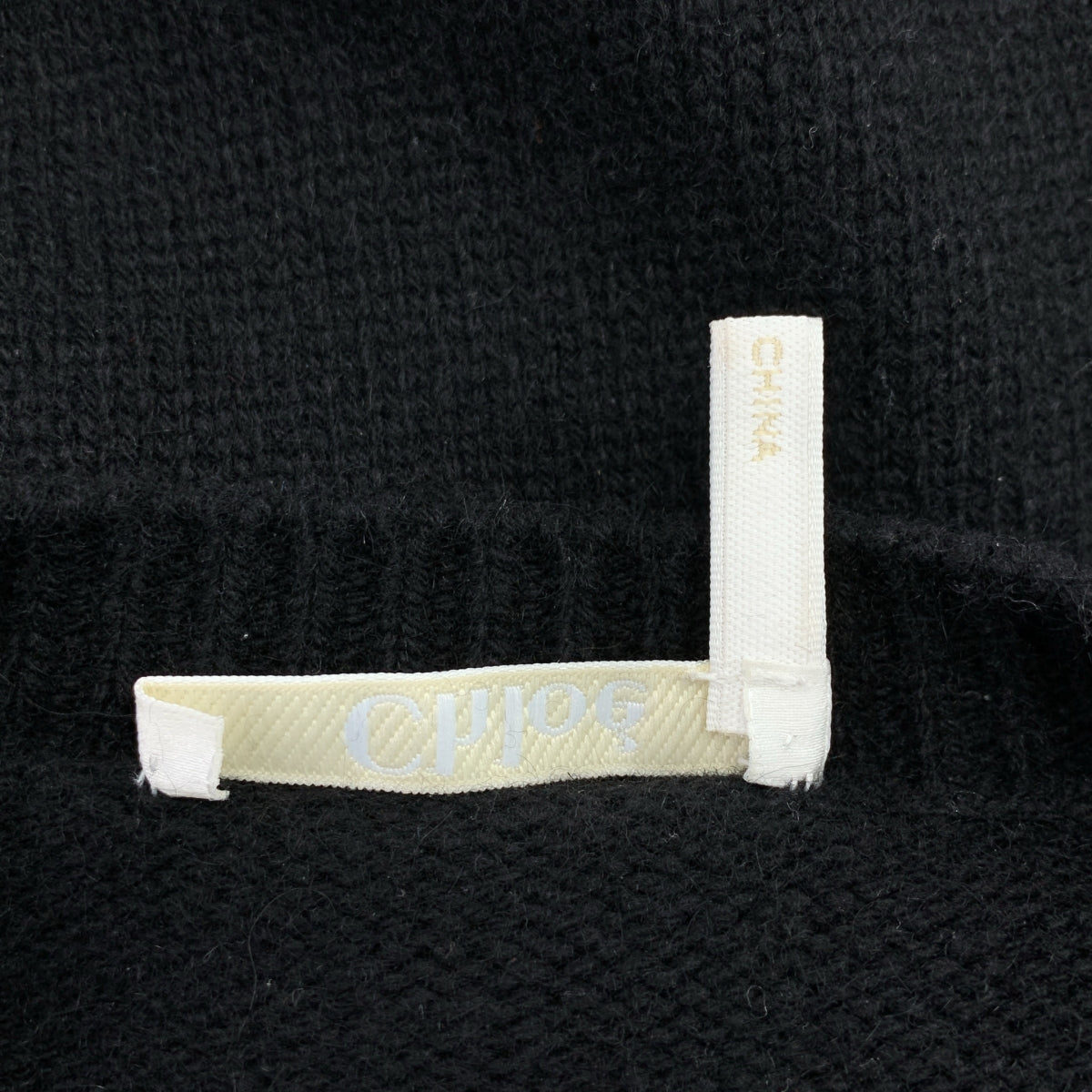 Chloe / クロエ | 2023AW | ウール カシミヤ エンブロイダリー クルーネックニット | M | ブラック | レディース Chloe / クロエ | 2023AW | ウール カシミヤ エンブロイダリー クルー