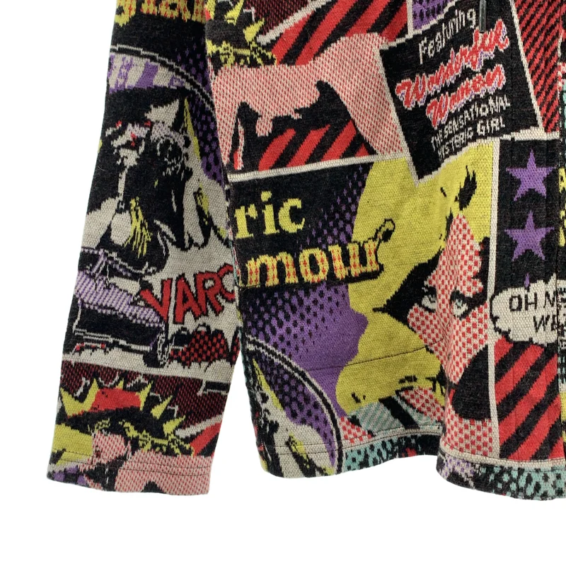 HYSTERIC GLAMOUR / ヒステリックグラマー | コットン 総柄 ジップ スウェット フーディ | F | レディース