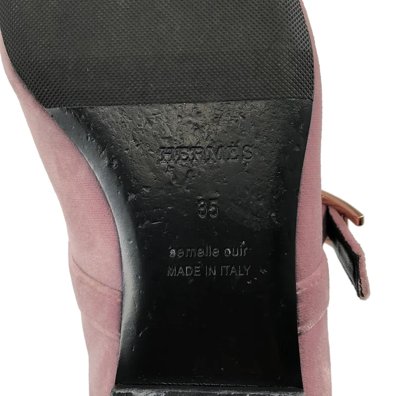 HERMES / エルメス | ジェーン ベロア バレエシューズ | 35 | レディース