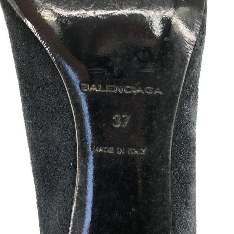 BALENCIAGA / バレンシアガ | スエード リボン ハイヒール パンプス | 37 | レディース