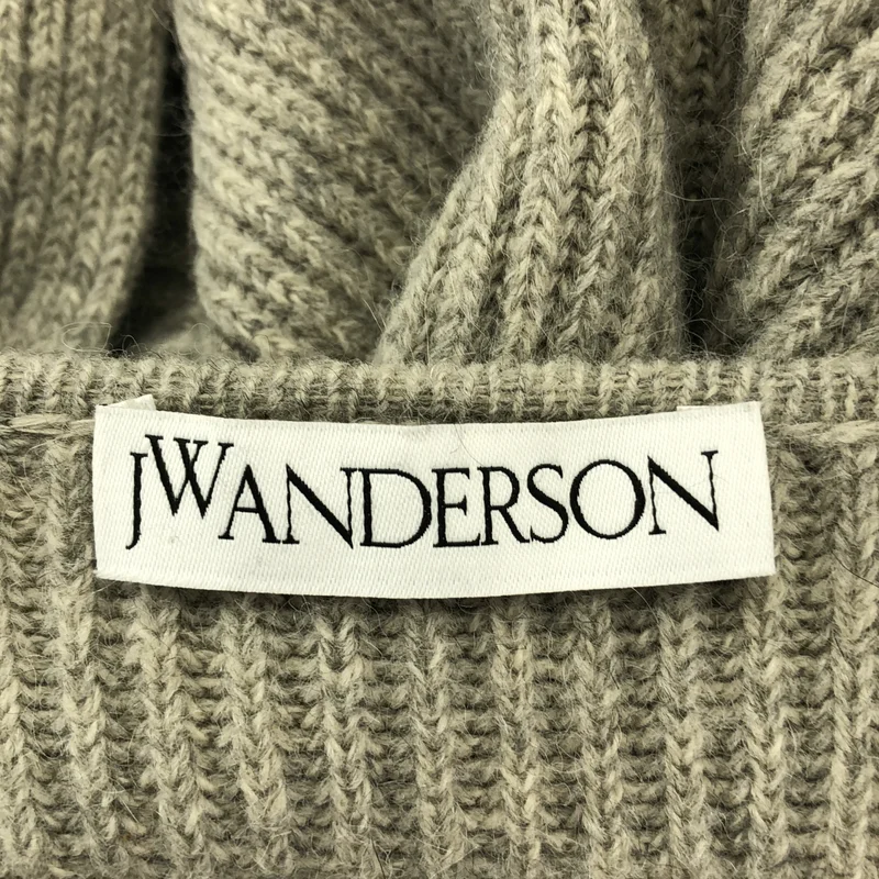 JW Anderson / ジェイダブルアンダーソン | バックパッチ アルパカ ウール ショール カーディガン | S | メンズ