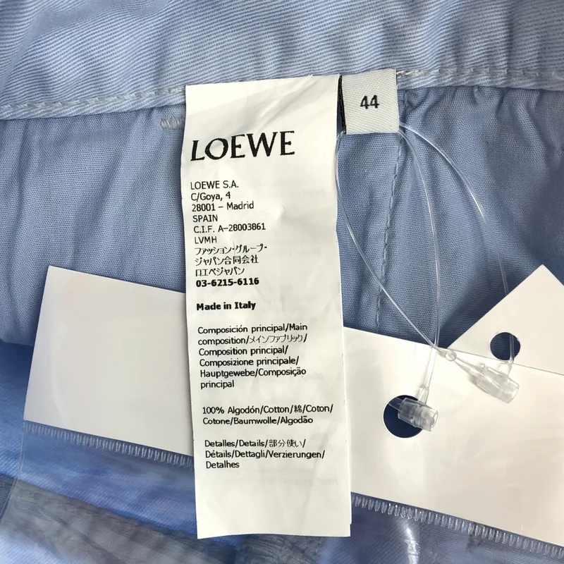 LOEWE / ロエベ | コットンツイル アナグラム 刺しゅう カットオフ ハーフパンツ | 44 | メンズ
