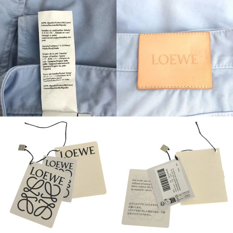 LOEWE / ロエベ | コットンツイル アナグラム 刺しゅう カットオフ ハーフパンツ | 44 | メンズ