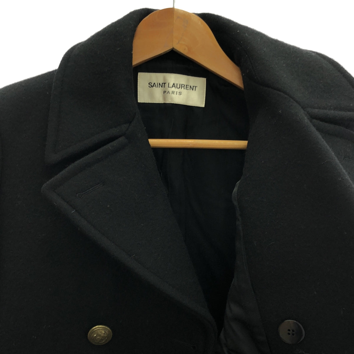 SAINT LAURENT PARIS / サンローランパリ | ウール 金釦 ダブル P