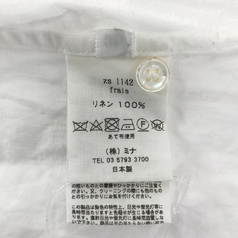 mina perhonen / ミナペルホネン | frais リネンラウンドカラー ブラウス シャツ | 36 | レディース