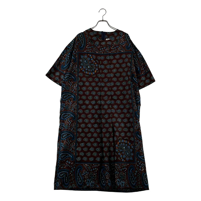 DENT de MAN / デントデマン | 2014SS | コットン ペイズリー 半袖ワンピース | L | レディース
