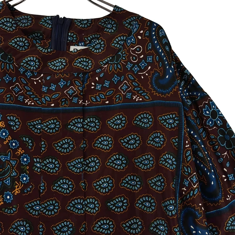 DENT de MAN / デントデマン | 2014SS | コットン ペイズリー 半袖ワンピース | L | レディース