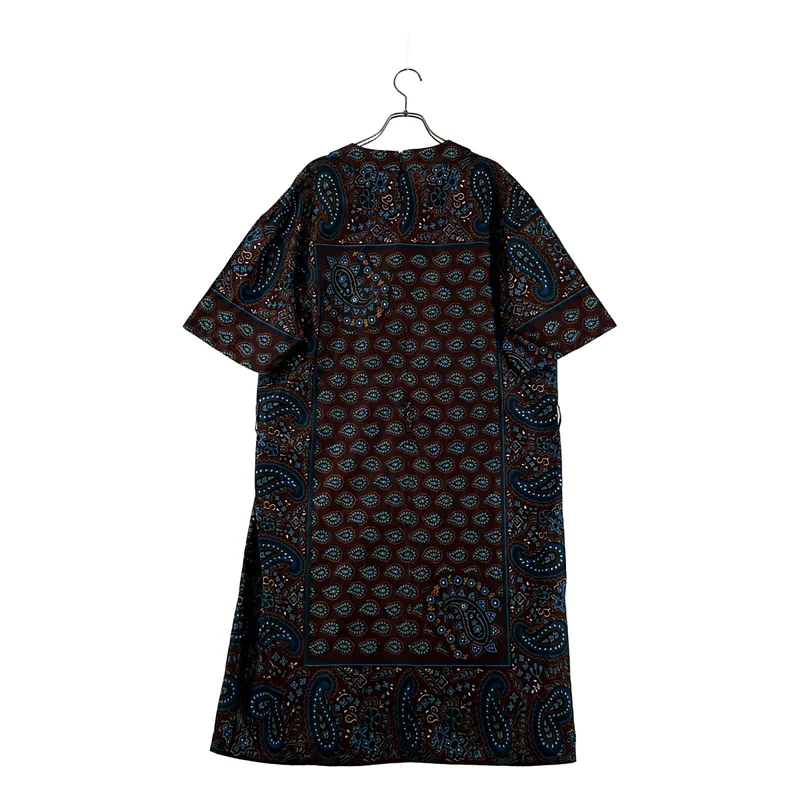 DENT de MAN / デントデマン | 2014SS | コットン ペイズリー 半袖ワンピース | L | レディース