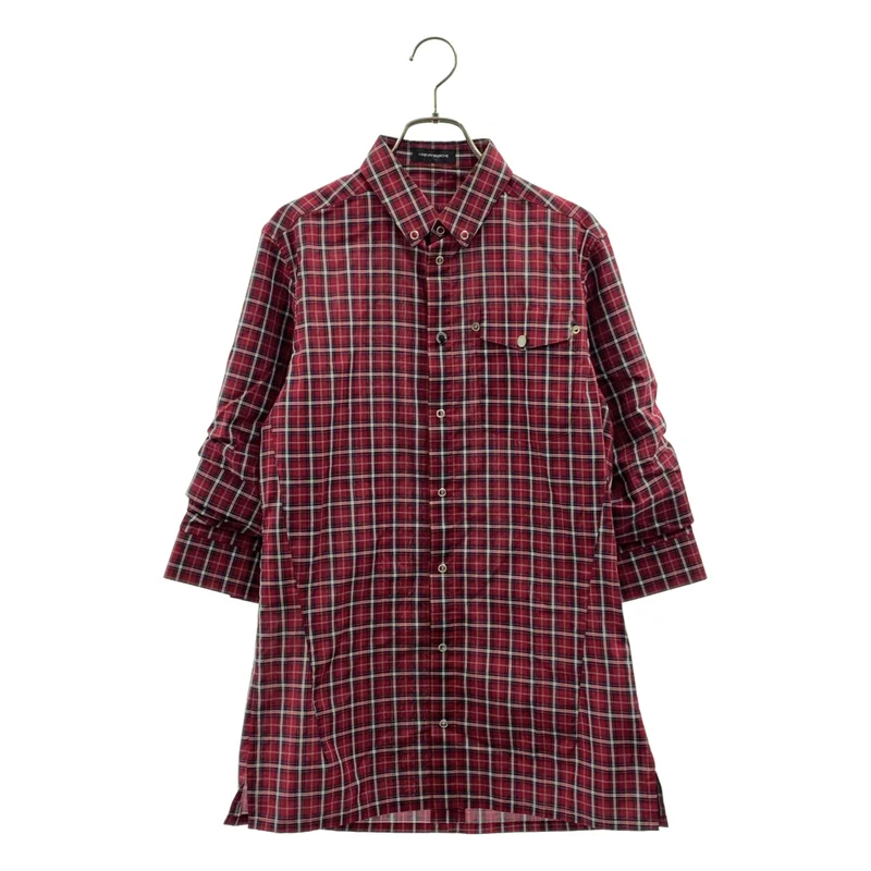 KRISVANASSCHE / クリスヴァンアッシュ | コットン 変形スリーブ スナップボタン シャツ | 46 | メンズ