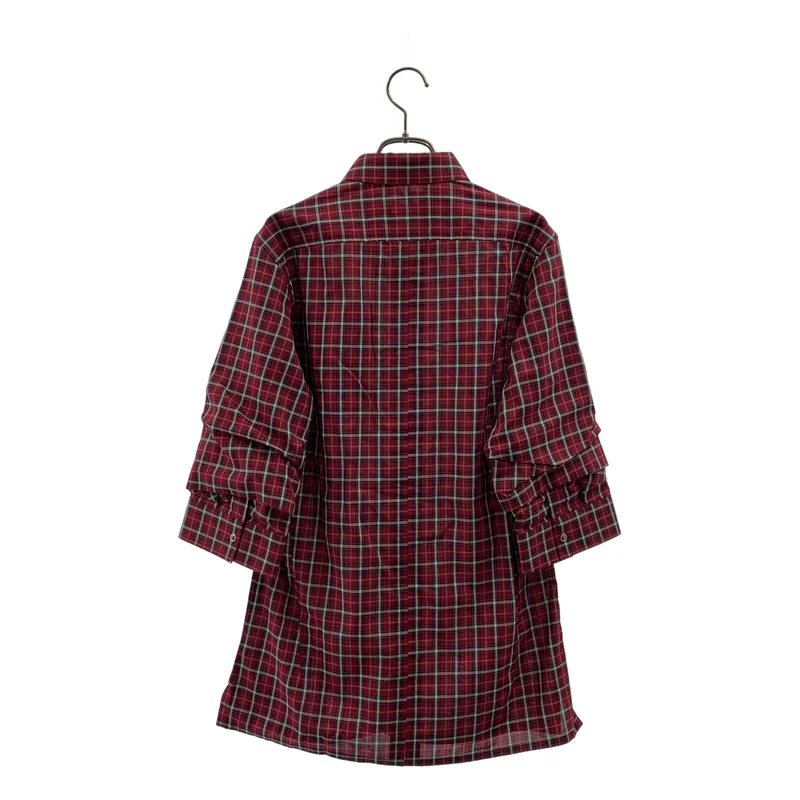 KRISVANASSCHE / クリスヴァンアッシュ | コットン 変形スリーブ スナップボタン シャツ | 46 | メンズ