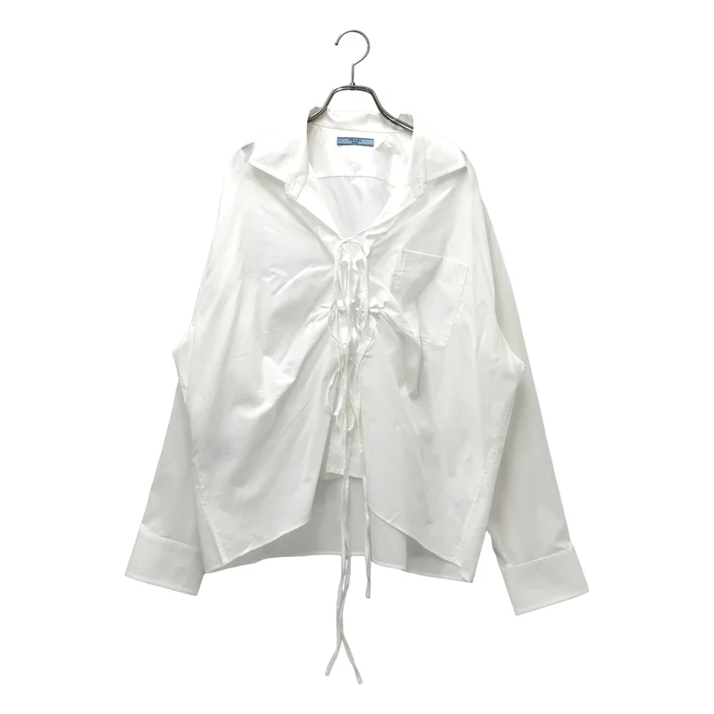PRADA / プラダ | リボンシャツ P482I SOOO 171G | 38 | レディース