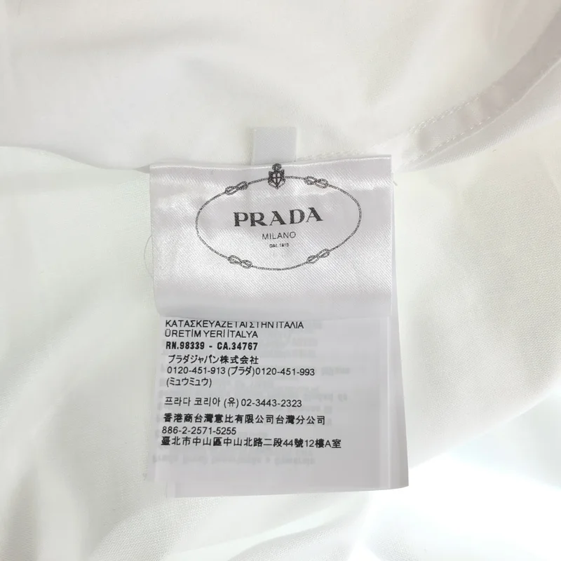 PRADA / プラダ | リボンシャツ P482I SOOO 171G | 38 | レディース