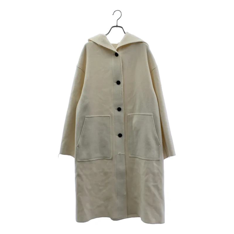 allureville / アルアバイル | 2024AW | 圧縮メルトン ウール カットオフ フーディコート | 2 | レディース