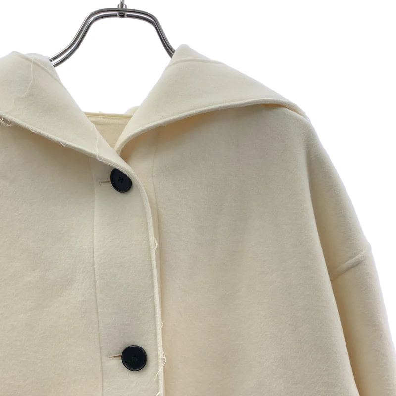 allureville / アルアバイル | 2024AW | 圧縮メルトン ウール カットオフ フーディコート | 2 | レディース