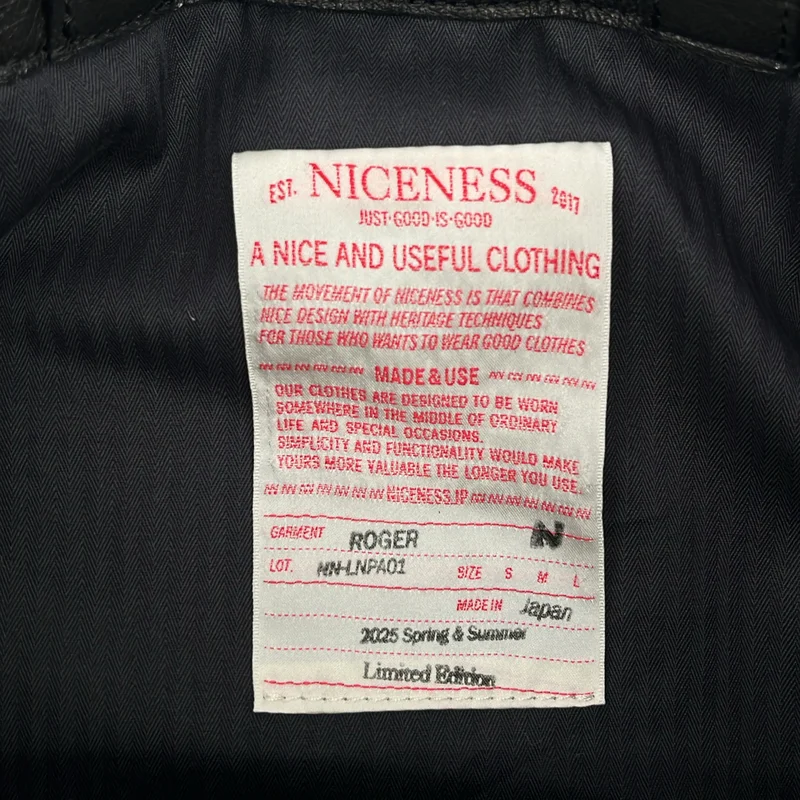 NICENESS / ナイスネス | 2025SS | ROGER  Deer Leather Knapsack / ディアレザー ナップサック |