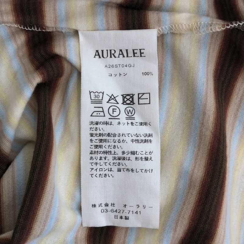 AURALEE / オーラリー | 2026SS | グラデーションボーダー Tシャツ | 0 | レディース