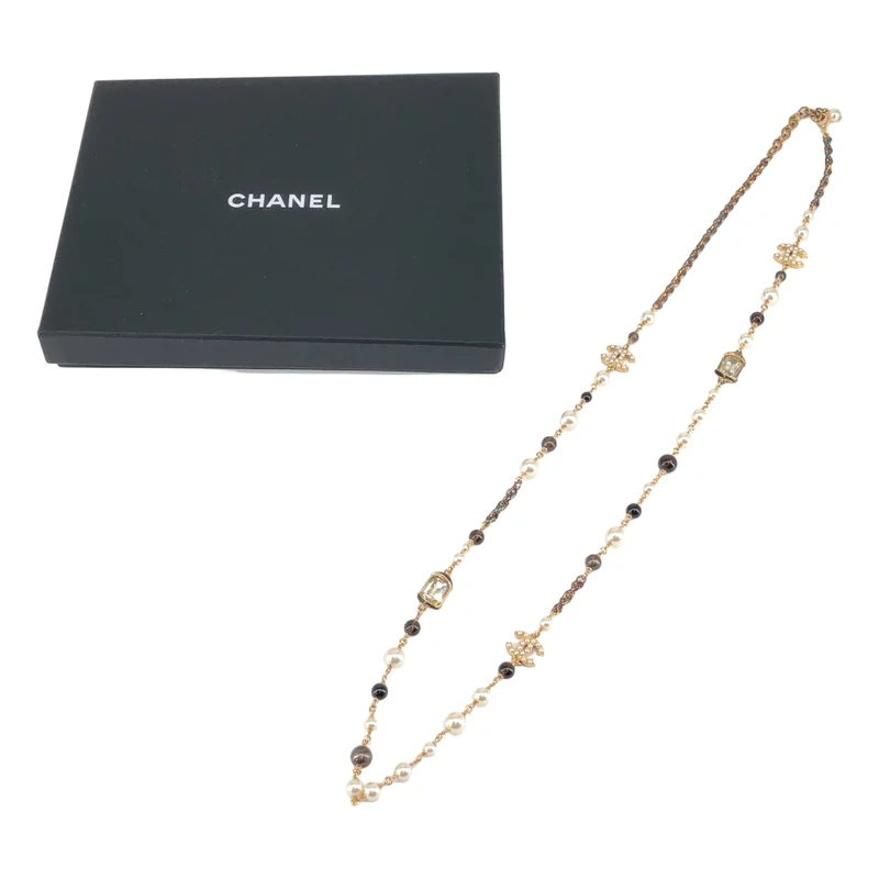 CHANEL / シャネル | ココマーク パール ロング ネックレス |