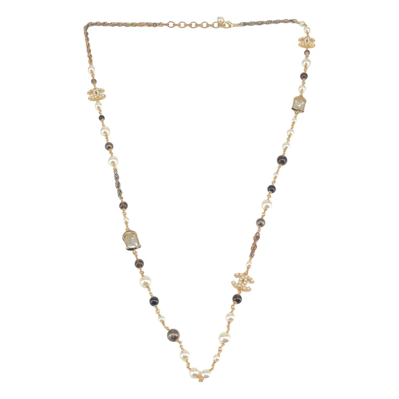 CHANEL / シャネル | ココマーク パール ロング ネックレス |