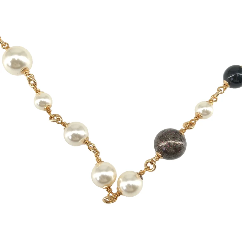 CHANEL / シャネル | ココマーク パール ロング ネックレス |
