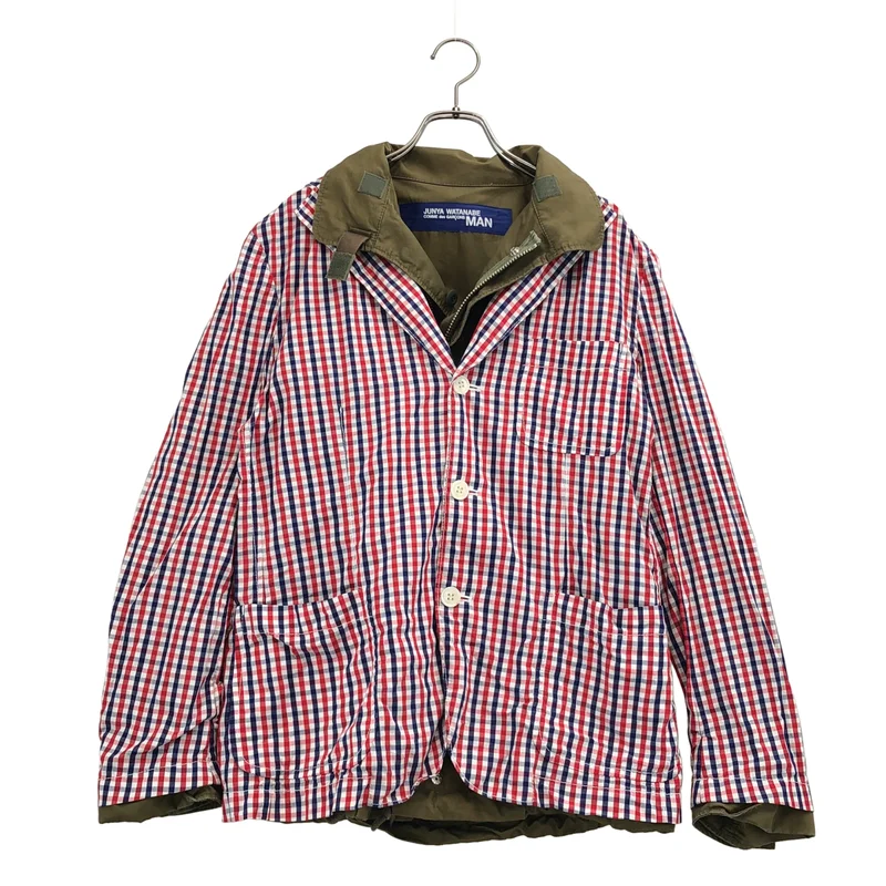 JUNYAWATANABE COMMEdesGARCONS MAN / ジュンヤワタナベマン | 2009SS | コットン リバーシブル M-65 切り替え チェック ジャケット | S | メンズ