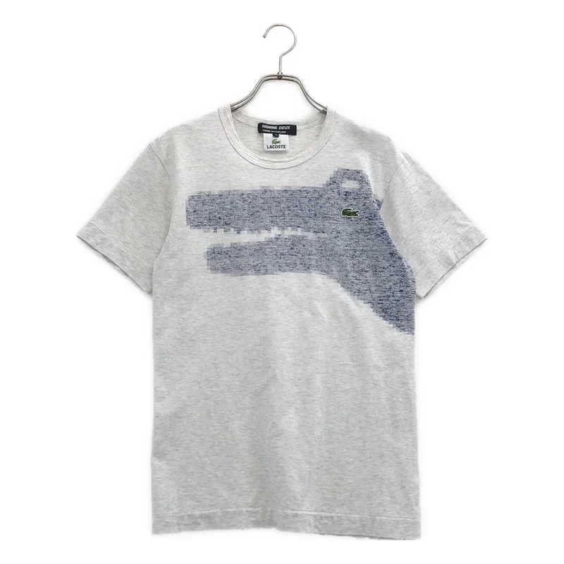COMME des GARCONS HOMME DEUX / コムデギャルソンオムドゥ | × LACOSTE / ワッペンロゴ プリントTシャツ | XS | メンズ