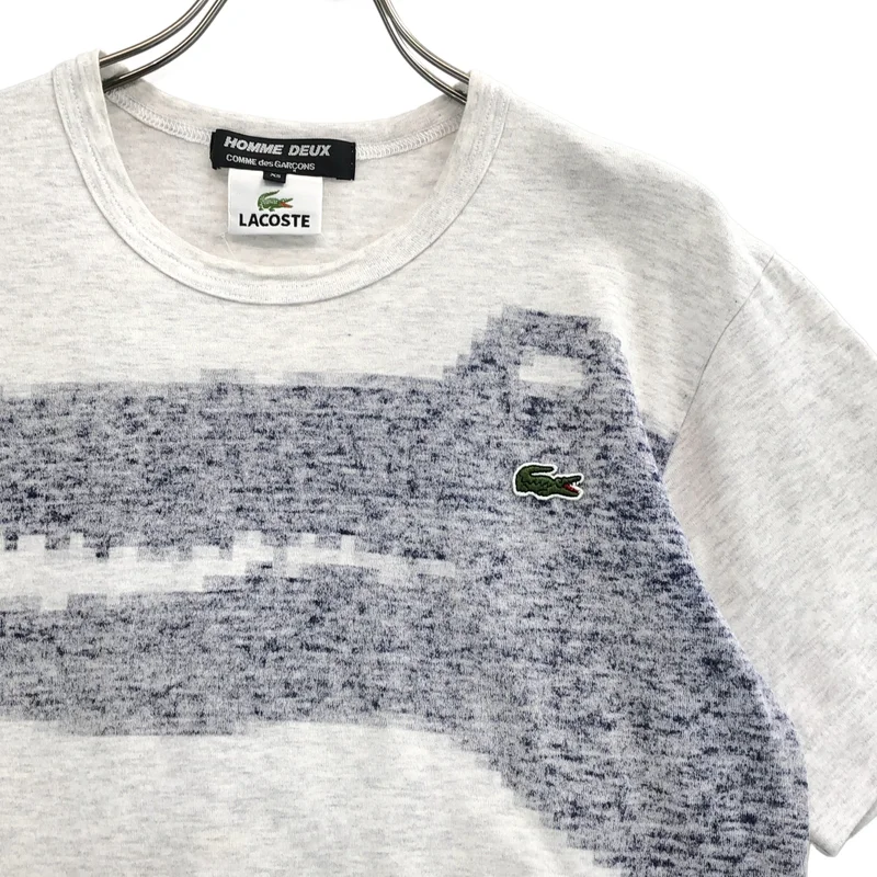 COMME des GARCONS HOMME DEUX / コムデギャルソンオムドゥ | × LACOSTE / ワッペンロゴ プリントTシャツ | XS | メンズ