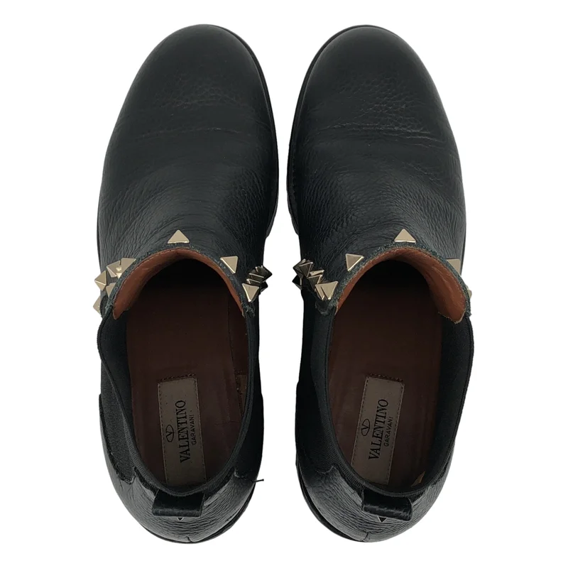 VALENTINO / ヴァレンティノ | レザー ロックスタッズ サイドゴアブーツ | 37 | レディース