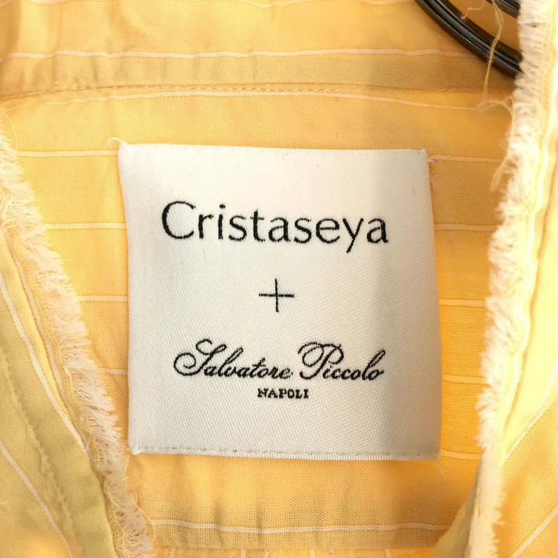 Cristaseya / クリスタセヤ | ×Salvatore Piccolo / ストライプ マオカラーシャツ | L | メンズ