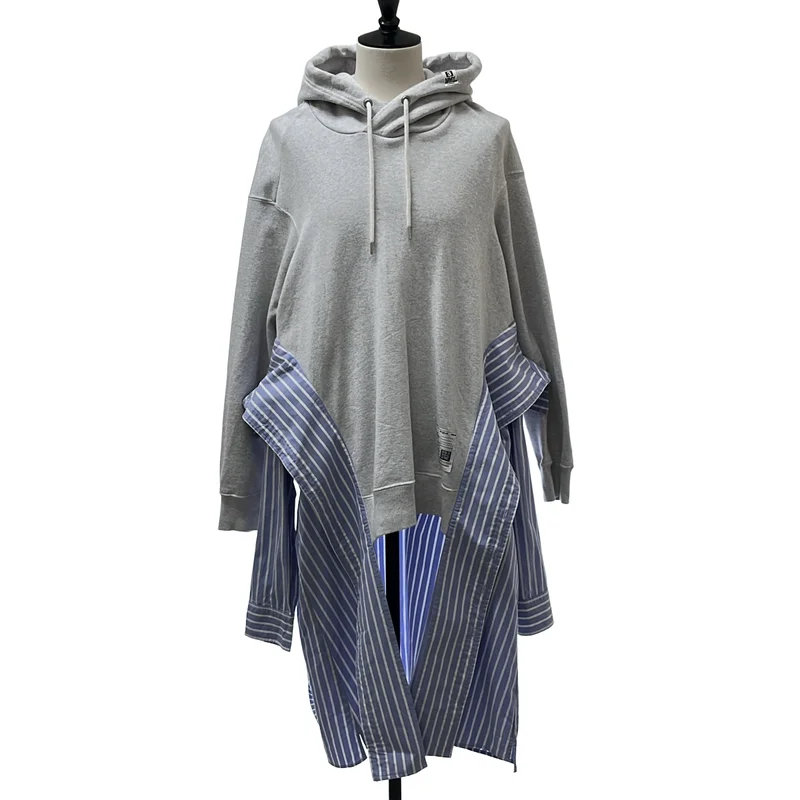 Maison MIHARA YASUHIRO / メゾンミハラヤスヒロ | HOODIE COMBINED DRES ドッキング フードワンピース | 36 | レディース