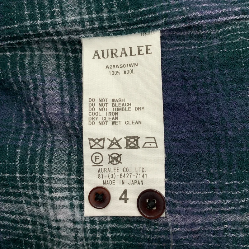 AURALEE / オーラリー | 2025AW | AIRY WOOL CHECK SHIRT エアリー ウール チェック シャツ | 4 | メンズ