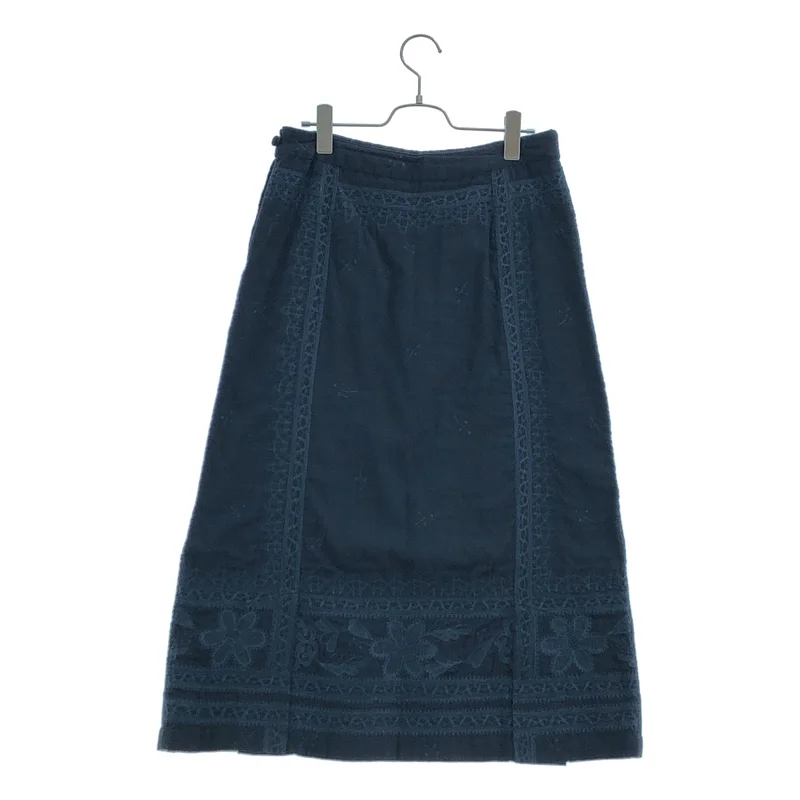 HaaT ISSEY MIYAKE / ハートイッセイミヤケ | コットン 刺しゅう ロングタイトスカート | 2 | レディース