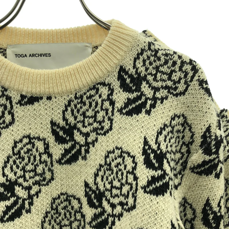 TOGA / トーガ | 2021AW | × Tomoo Gokita / ウール ローズ ジャガードニット | 36 | レディース