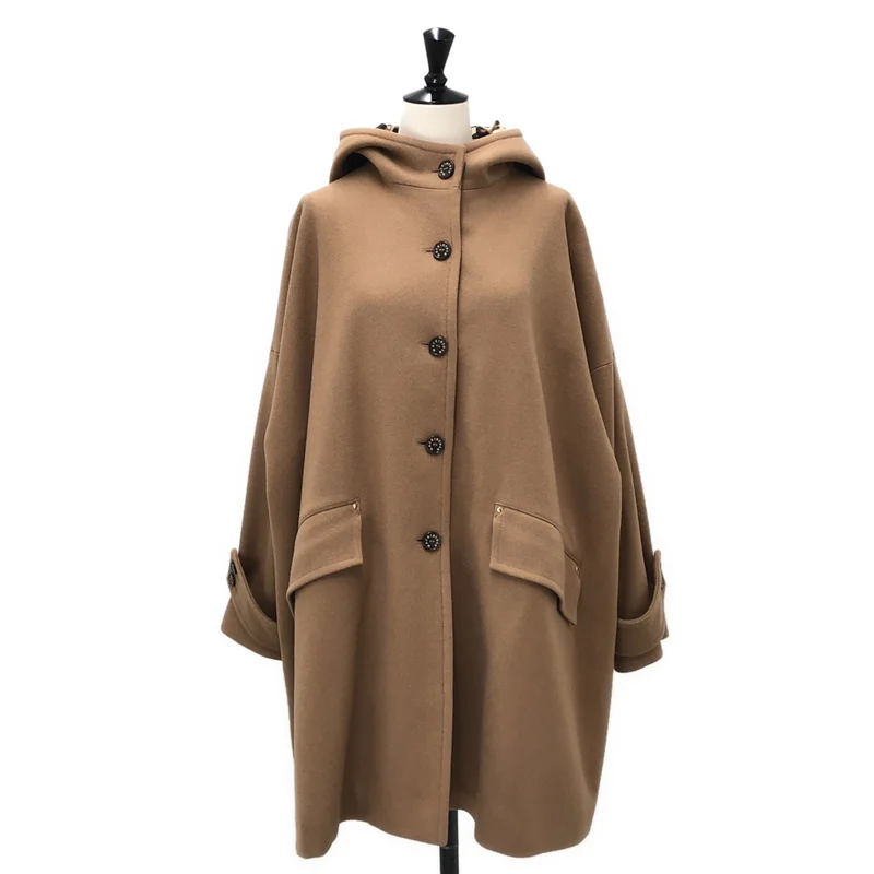 MACKINTOSH / マッキントッシュ | NEW HUMBIE HOOD LEO / メルトンウール レオパード フーデッドコート | S | レディース