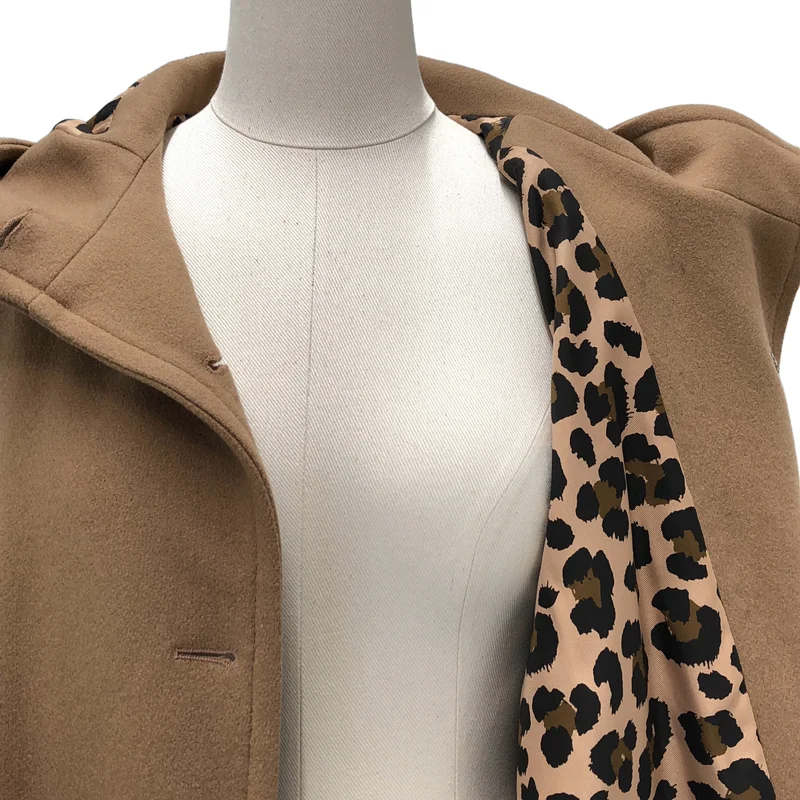 MACKINTOSH / マッキントッシュ | NEW HUMBIE HOOD LEO / メルトンウール レオパード フーデッドコート | S | レディース
